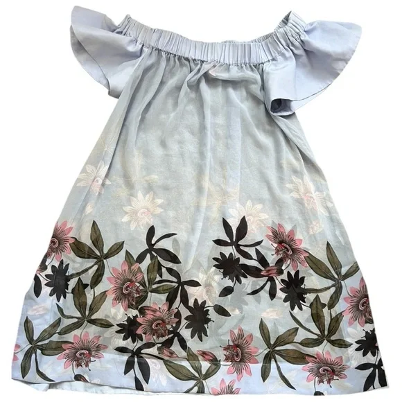 Ted Baker Blue Ruffled Smocked Coverup Dress - Picture 6 of 8